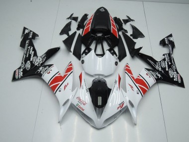 Custom 2004-2006 White Black Stickers Yamaha YZF R1 Motorbike Fairing