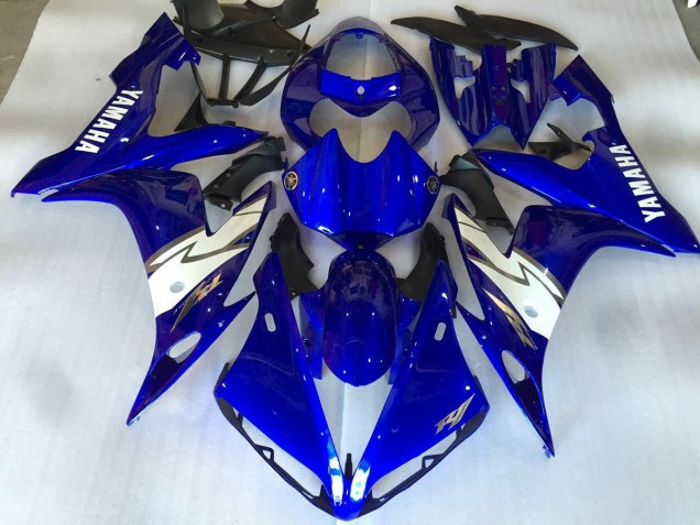 Aftermarket 2004-2006 Glossy Blue White Yamaha YZF R1 Bike Fairing Kit