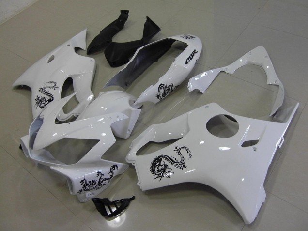 Custom 2004-2007 White with Black Dragon Honda CBR600 F4i Motorcycle Fairings Custom 2004-2007 White with Black Dragon Honda CBR600 F4i Motorcycle Fairings
