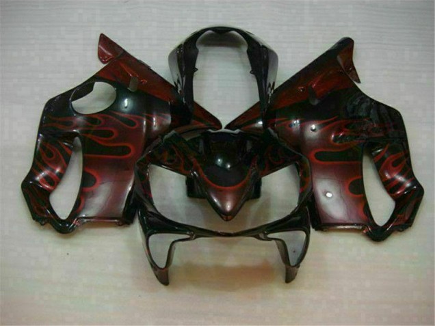 Custom 2004-2007 Red Flame Honda CBR600 F4i Bike Fairings Custom 2004-2007 Red Flame Honda CBR600 F4i Bike Fairings