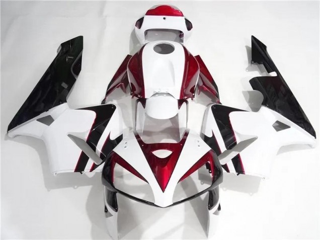 Custom 2005-2006 Red White Black Honda CBR600RR Motorcycle Fairing Custom 2005-2006 Red White Black Honda CBR600RR Motorcycle Fairing