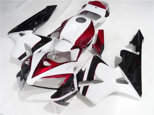 Custom 2005-2006 Red White Black Honda CBR600RR Motorcycle Fairing Custom 2005-2006 Red White Black Honda CBR600RR Motorcycle Fairing