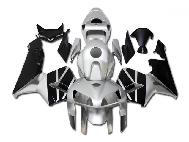 Custom 2005-2006 Silver Black Honda CBR600RR Motor Bike Fairings Custom 2005-2006 Silver Black Honda CBR600RR Motor Bike Fairings