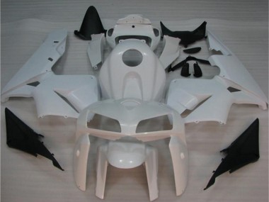 Custom 2005-2006 White Honda CBR600RR Bike Fairing Kit