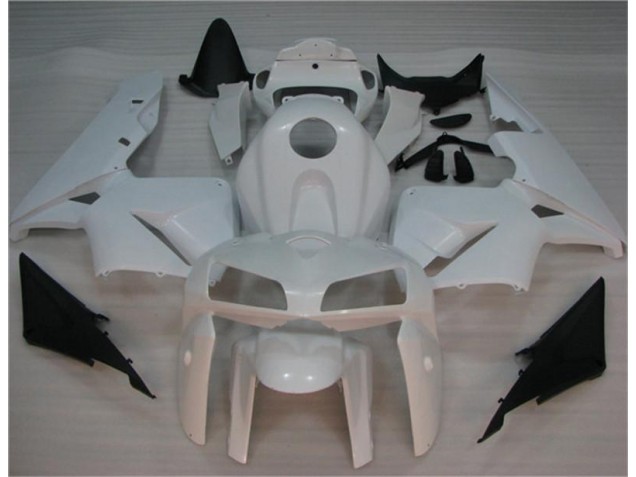 Custom 2005-2006 White Honda CBR600RR Bike Fairing Kit Custom 2005-2006 White Honda CBR600RR Bike Fairing Kit