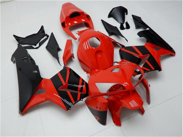 Custom 2005-2006 Red Black Honda CBR600RR Motorcycle Fairings Kits Custom 2005-2006 Red Black Honda CBR600RR Motorcycle Fairings Kits