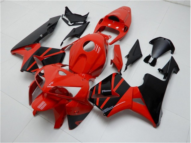 Custom 2005-2006 Red Black Honda CBR600RR Motorcycle Fairings Kits Custom 2005-2006 Red Black Honda CBR600RR Motorcycle Fairings Kits