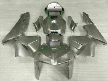 Custom 2005-2006 Silver Honda CBR600RR Motorcycle Fairing