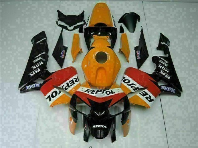 Custom 2005-2006 Orange Black Repsol Honda CBR600RR Motorbike Fairing Custom 2005-2006 Orange Black Repsol Honda CBR600RR Motorbike Fairing