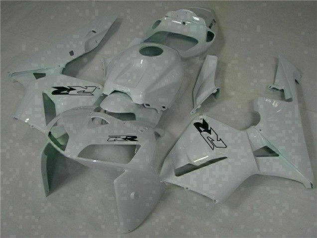 Custom 2005-2006 White Honda CBR600RR Replacement Motorcycle Fairings