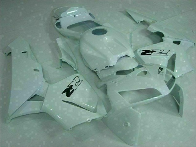 Custom 2005-2006 White Honda CBR600RR Replacement Motorcycle Fairings