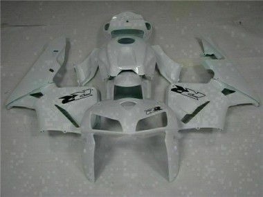 Custom 2005-2006 White Honda CBR600RR Replacement Motorcycle Fairings