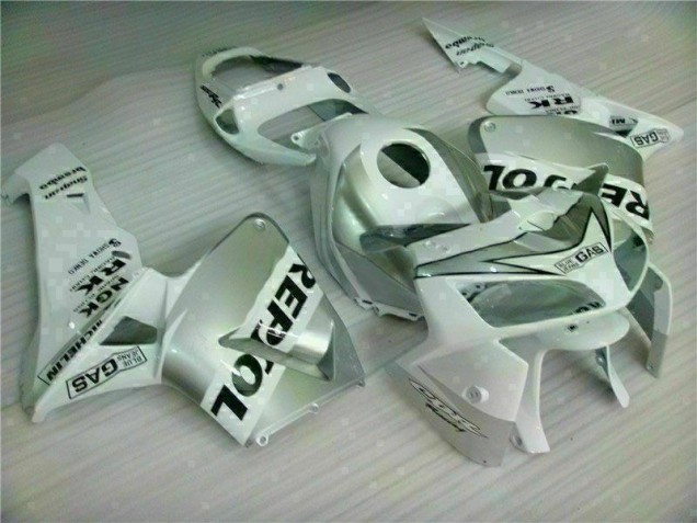 Custom 2005-2006 White Repsol Honda CBR600RR Motorbike Fairing Kits Custom 2005-2006 White Repsol Honda CBR600RR Motorbike Fairing Kits