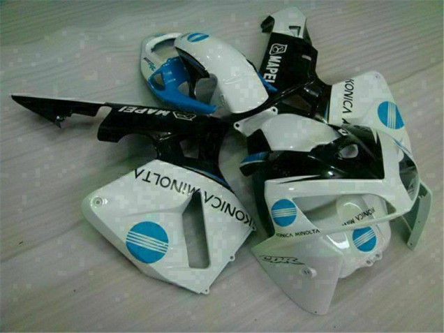 Custom 2005-2006 White Blue Honda CBR600RR Motorcyle Fairings