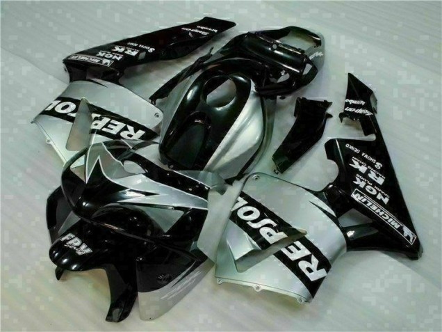 Custom 2005-2006 Black Silver Repsol Honda CBR600RR Motorcycle Fairings Kit Custom 2005-2006 Black Silver Repsol Honda CBR600RR Motorcycle Fairings Kit