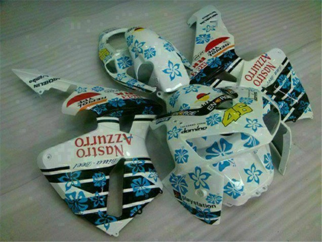 Custom 2005-2006 White Blue Nastro Azzurro 46 Honda CBR600RR Motorcycle Fairing Custom 2005-2006 White Blue Nastro Azzurro 46 Honda CBR600RR Motorcycle Fairing