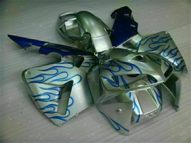Custom 2005-2006 White Blue Flame Honda CBR600RR Motorcycle Fairing Kit Custom 2005-2006 White Blue Flame Honda CBR600RR Motorcycle Fairing Kit