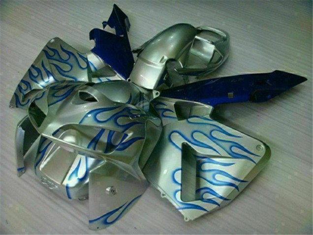 Custom 2005-2006 White Blue Flame Honda CBR600RR Motorcycle Fairing Kit Custom 2005-2006 White Blue Flame Honda CBR600RR Motorcycle Fairing Kit