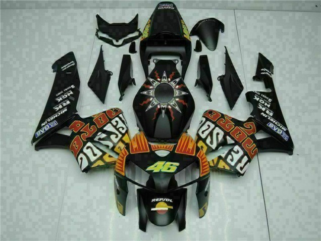 Custom 2005-2006 Black Honda CBR600RR Bike Fairings & Bodywork Custom 2005-2006 Black Honda CBR600RR Bike Fairings & Bodywork