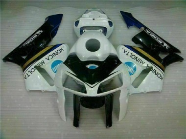 Custom 2005-2006 White Black Honda CBR600RR Replacement Motorcycle Fairings