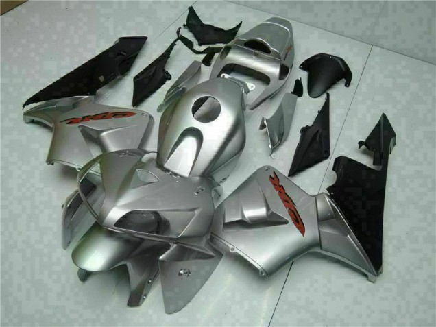 Custom 2005-2006 Silver Honda CBR600RR Bike Fairing Kit Custom 2005-2006 Silver Honda CBR600RR Bike Fairing Kit