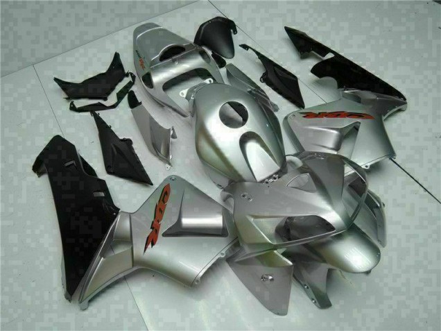Custom 2005-2006 Silver Honda CBR600RR Bike Fairing Kit Custom 2005-2006 Silver Honda CBR600RR Bike Fairing Kit