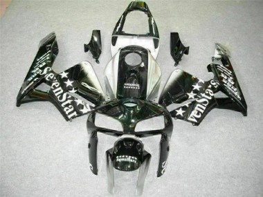 Custom 2005-2006 Black Honda CBR600RR Motorcyle Fairings