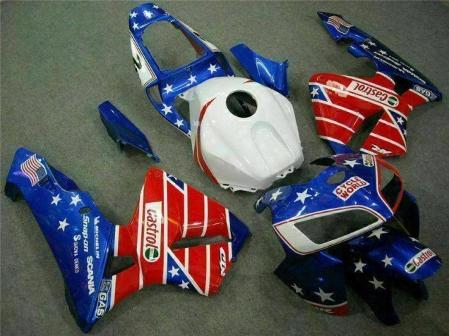 Custom 2005-2006 Blue Red Cycle World Castrol Honda CBR600RR Motorcycle Fairings Kit Custom 2005-2006 Blue Red Cycle World Castrol Honda CBR600RR Motorcycle Fairings Kit