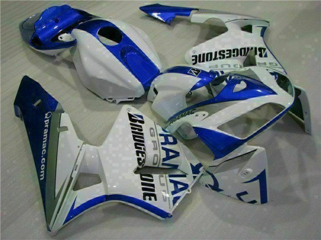 Custom 2005-2006 White Blue Honda CBR600RR Motorcycle Fairing Kits Custom 2005-2006 White Blue Honda CBR600RR Motorcycle Fairing Kits