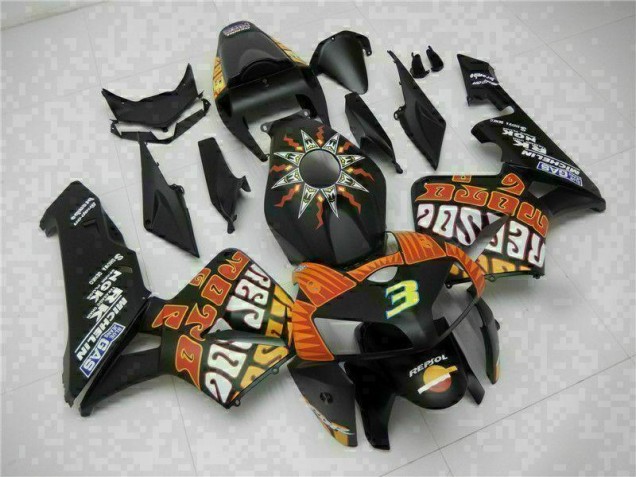 Custom 2005-2006 Black Honda CBR600RR Motorbike Fairing Custom 2005-2006 Black Honda CBR600RR Motorbike Fairing