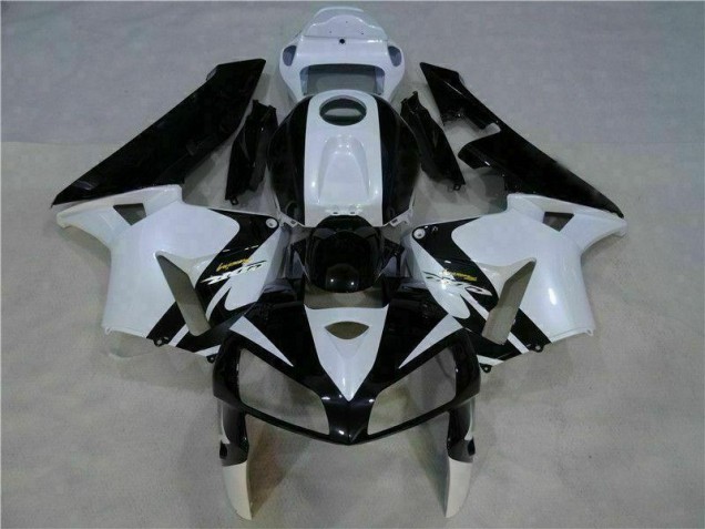 Custom 2005-2006 White Black Honda CBR600RR Motorbike Fairing Custom 2005-2006 White Black Honda CBR600RR Motorbike Fairing
