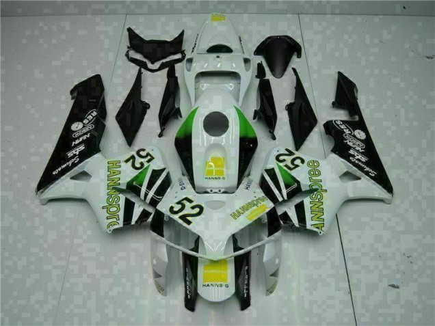 Custom 2005-2006 White Yellow Green 52 Honda CBR600RR Motorcycle Bodywork Custom 2005-2006 White Yellow Green 52 Honda CBR600RR Motorcycle Bodywork