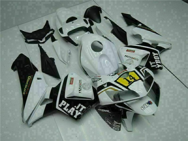 Custom 2005-2006 White Playboy 14 Honda CBR600RR Motorcycle Replacement Fairings Custom 2005-2006 White Playboy 14 Honda CBR600RR Motorcycle Replacement Fairings