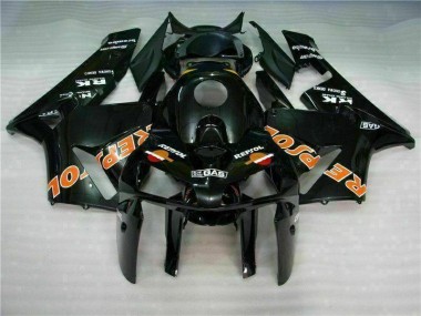 Custom 2005-2006 Black Repsol Honda CBR600RR Motorcylce Fairings