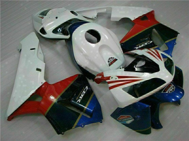 Custom 2005-2006 White Honda CBR600RR Motorcycle Fairings Custom 2005-2006 White Honda CBR600RR Motorcycle Fairings