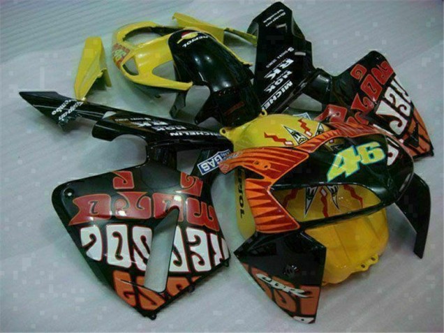 Custom 2005-2006 Black Red Yellow 46 Honda CBR600RR Motorcycle Fairing Custom 2005-2006 Black Red Yellow 46 Honda CBR600RR Motorcycle Fairing