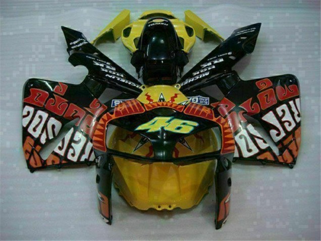 Custom 2005-2006 Black Red Yellow 46 Honda CBR600RR Motorcycle Fairing Custom 2005-2006 Black Red Yellow 46 Honda CBR600RR Motorcycle Fairing