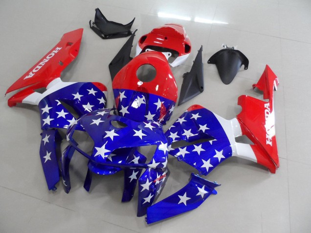 Custom 2005-2006 America Flag Honda CBR600RR Motorcycle Fairings Custom 2005-2006 America Flag Honda CBR600RR Motorcycle Fairings