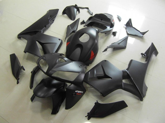 Custom 2005-2006 Black Red Honda CBR600RR Replacement Fairings Custom 2005-2006 Black Red Honda CBR600RR Replacement Fairings