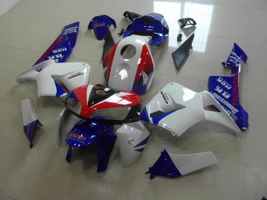Aftermarket 2005-2006 White Blue Red HRC Honda CBR600RR Motorcycle Fairing