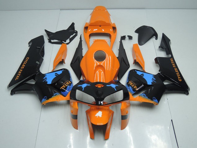 Custom 2005-2006 Orange Black Honda CBR600RR Motorcycle Fairings Custom 2005-2006 Orange Black Honda CBR600RR Motorcycle Fairings
