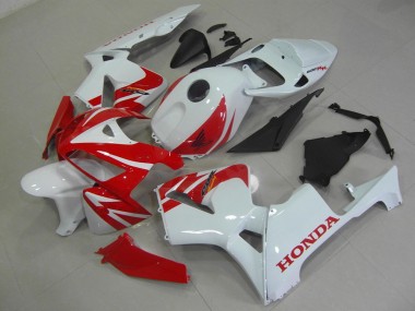 Aftermarket 2005-2006 Red White Honda CBR600RR Replacement Motorcycle Fairings