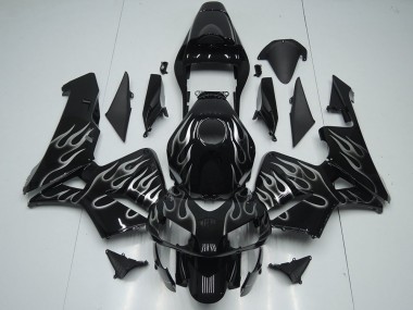 Custom 2005-2006 Silver Flame Honda CBR600RR Motorcycle Replacement Fairings