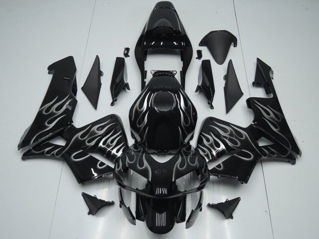 Custom 2005-2006 Silver Flame Honda CBR600RR Motorcycle Replacement Fairings Custom 2005-2006 Silver Flame Honda CBR600RR Motorcycle Replacement Fairings