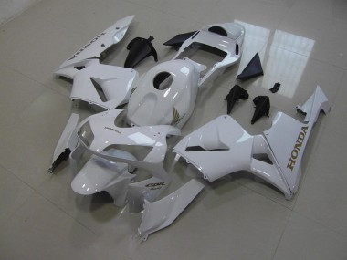 Custom 2005-2006 White Honda CBR600RR Motorcycle Fairings & Bodywork
