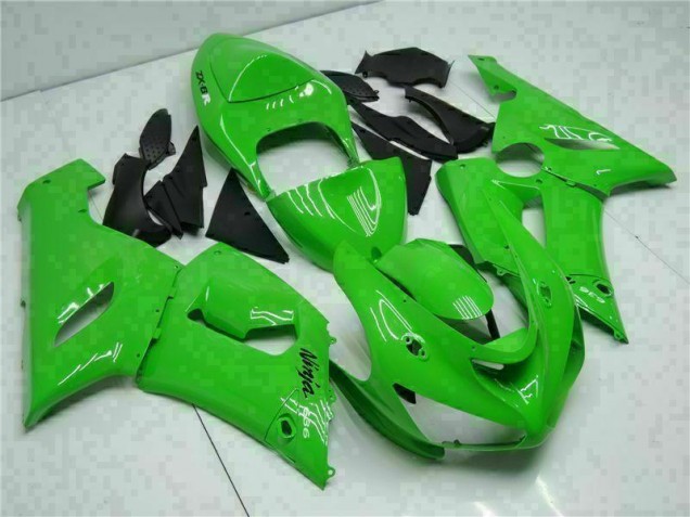 Custom 2005-2006 Green Kawasaki ZX6R Motorcycle Replacement Fairings Custom 2005-2006 Green Kawasaki ZX6R Motorcycle Replacement Fairings