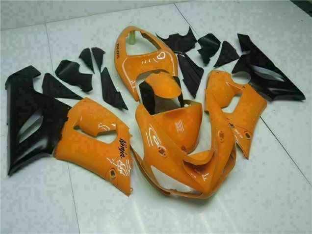 Custom 2005-2006 Orange Kawasaki ZX6R Bike Fairing Custom 2005-2006 Orange Kawasaki ZX6R Bike Fairing