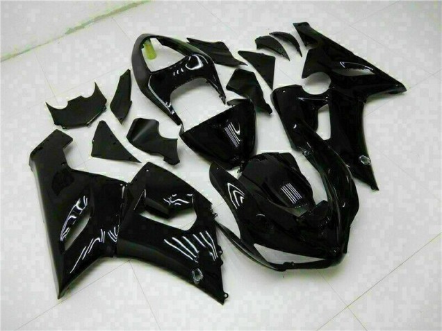 Custom 2005-2006 Glossy Black Kawasaki ZX6R Motor Fairings Custom 2005-2006 Glossy Black Kawasaki ZX6R Motor Fairings