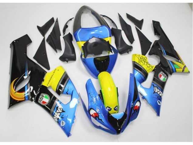 Aftermarket 2005-2006 Shark Kawasaki ZX6R Motorbike Fairings