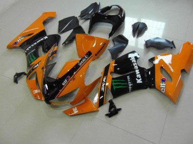 Custom 2005-2006 Orange Monster Kawasaki ZX6R Bike Fairing